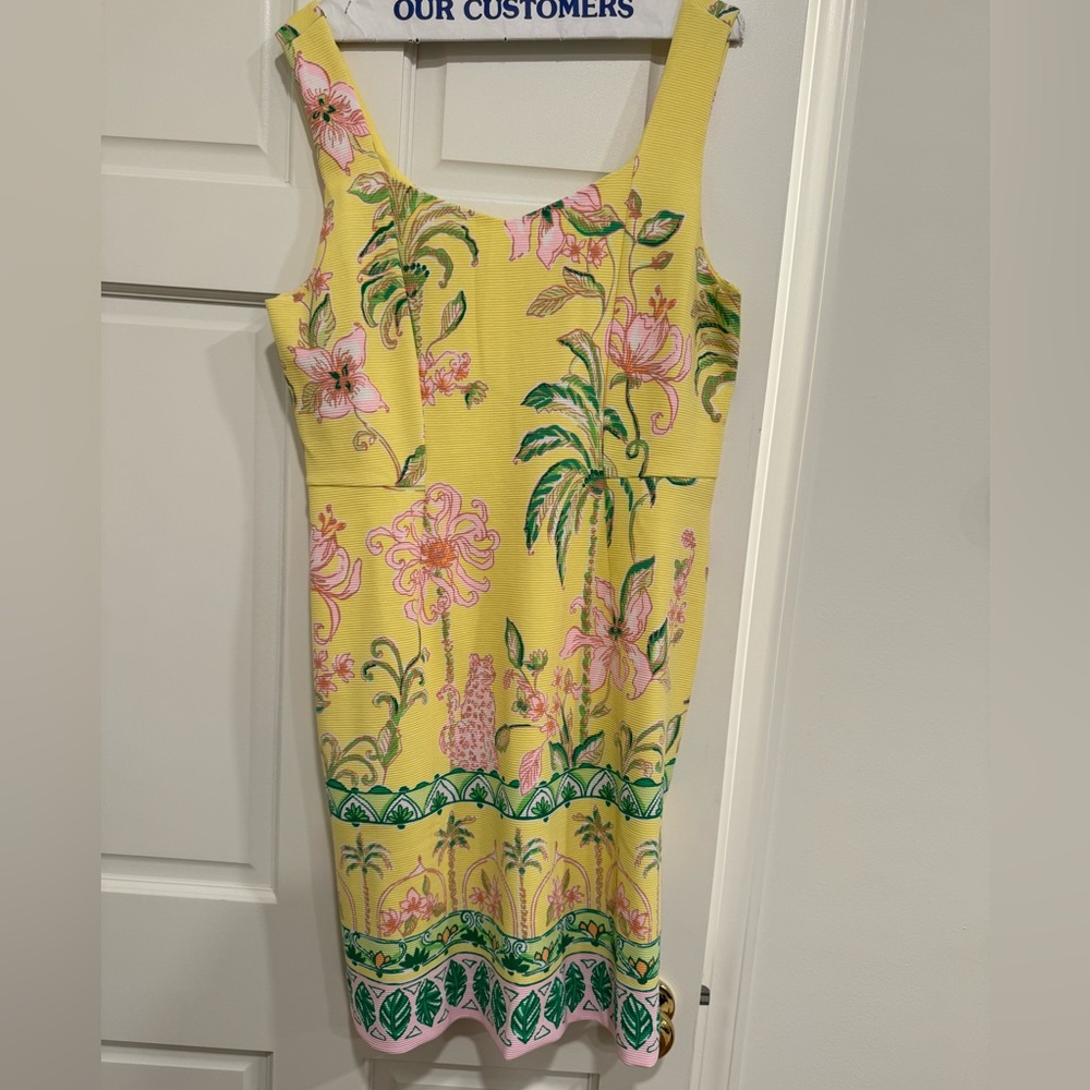 Lilly Pulitzer Del Rey Stretch Shift Dress in Tropical Oasis knit, Size: Large